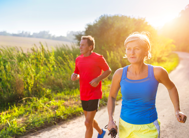 Male female runners